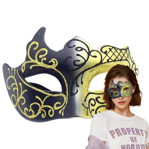 Vuggdt Herren-Maskerade | Abschlussball, Halbgesichts-Maskerade, Vintage-Maskerade, modisches antikes Accessoire für Karneval, Abschlussball, Ball von Vuggdt