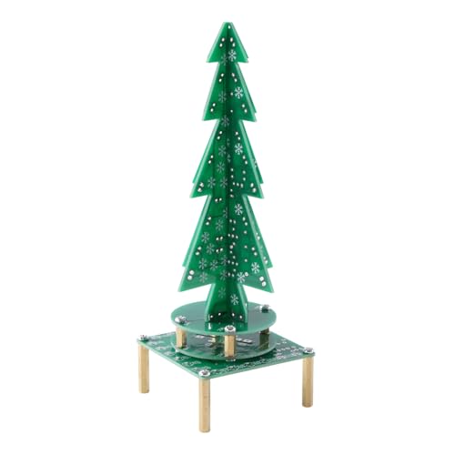 Elektronischer Weihnachtsbaum, 3D -Weihnachtsbaum -Lötkit, Farbenfrohe LED Automatische Rotierende Musikbaum -Montage -Kit, Zum Lernen für das Lernen von Lehren Bildung von Vvikizy