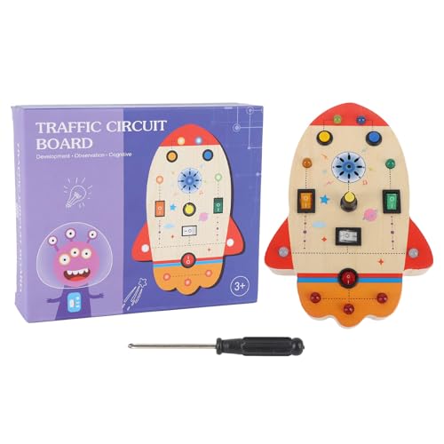 Holzschalter Light Game Circuit Board Sensorisches Spielzeug Early Learning Educational Toy für von Vvikizy