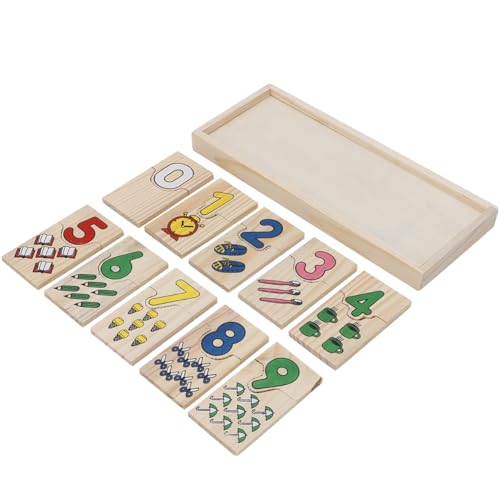 Vvikizy 3er-Set/Pack Holzpuzzle-Intelligenz-Lernbrett für Kleine Zahlen, Damit das Baby Beim Spielen des Spiels die Zahlen, Formen und Farben Kennenlernt von Vvikizy