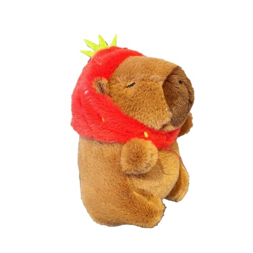 Vvikizy Capybara Plüsch-Schlüsselanhänger, Capybara-Plüschtier, Puppe, Schlüsselanhänger, Bezaubernd, Weich, PP-Baumwolle, Kleiner Stofftier-Anhänger für Rucksack, Tasche, Geldbörse, von Vvikizy