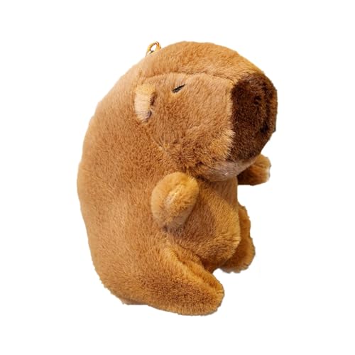 Vvikizy Capybara Plüsch-Schlüsselanhänger, Capybara-Plüschtier, Puppe, Schlüsselanhänger, Bezaubernd, Weich, PP-Baumwolle, Kleiner Stofftier-Anhänger für Rucksack, Tasche, Geldbörse, von Vvikizy