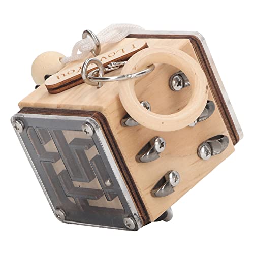 Vvikizy Hölzernes Sensorisches Fidget-Lock-Box-Spielzeug, Schalter-Funktions-Lock-Spielzeug, Vorschul-Montessori-Sortier-Stapelspielzeug, Frühes Lernspielzeug für und Mädchen von Vvikizy