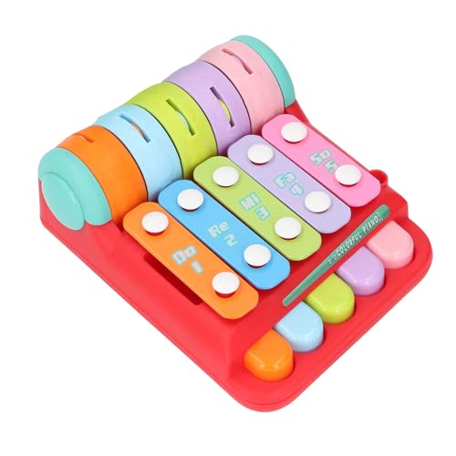 Vvikizy Interaktives Baby-Klavier-Klopfspielzeug, Trommel- und Touch-Spielklavier, Lerninstrument für Im Vorschulalter, 13,5 X 17 X 8 cm (Rot) von Vvikizy