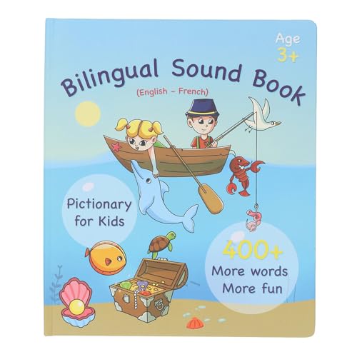 Zweisprachiges Lernbuchspielzeug, Französisch-Englisch-Soundbuch, Pädagogisches Intelligentes Interaktives Lernspielzeugbuch für Babys, Zweisprachiges Buch für die Frühe Bildung von Vvikizy