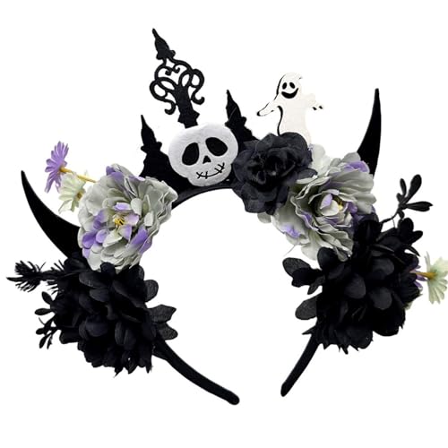 Stylisches Halloween-Blumen-Haarband mit dunkler Serie für Rollenspiele, Events, Themenpartys, Versammlungen, Verkleidungen, Requisiten, Halloween-Haarschmuck Stylisches Halloween-Blumen-Haarband mit dunkler Serie für Rollenspiele, Events, Themenpartys, Versammlungen, Verkleidungen, Requisiten, Halloween-Haarschmuck von Vynetra