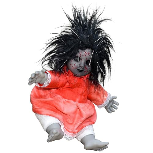 Vynetra Gruselige Puppenfigur mit beleuchtetem Gesicht und erschreckendem Soundeffekt sitzender Sound aktiviert Vynetra Gruselige Puppenfigur mit beleuchtetem Gesicht und erschreckendem Soundeffekt sitzender Sound aktiviert von Vynetra