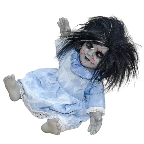 Vynetra Gruselige Puppenfigur mit beleuchtetem Gesicht und erschreckendem Soundeffekt sitzender Sound aktiviert Vynetra Gruselige Puppenfigur mit beleuchtetem Gesicht und erschreckendem Soundeffekt sitzender Sound aktiviert von Vynetra