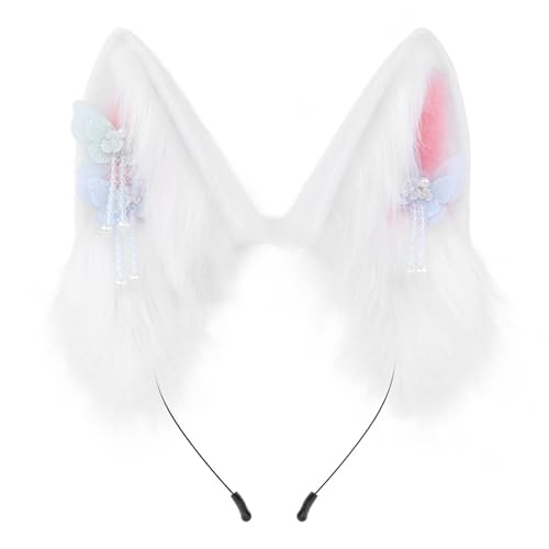 Vynetra Kunstfell-Haarband mit Tierohren, für Themenveranstaltungen, Kostümpartys, weiches Plüsch-Haarband, Haarstyling-Zubehör für Maskeraden, Plüschohren, Rollenspiele Vynetra Kunstfell-Haarband mit Tierohren, für Themenveranstaltungen, Kostümpartys, weiches Plüsch-Haarband, Haarstyling-Zubehör für Maskeraden, Plüschohren, Rollenspiele von Vynetra