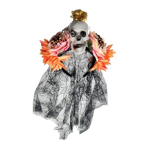 Vynetra Zarte Totenkopf-Rose, Spinnennetz, Spitzen-Haar-Accessoire für Halloween, Kostümpartys, Punk-Events und Rollenspiele, leichte Halloween-Haarbänder für Erwachsene Vynetra Zarte Totenkopf-Rose, Spinnennetz, Spitzen-Haar-Accessoire für Halloween, Kostümpartys, Punk-Events und Rollenspiele, leichte Halloween-Haarbänder für Erwachsene von Vynetra