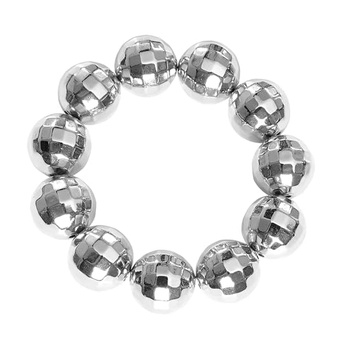 W WIDMANN MILANO Party Fashion 03527 - Armband Discokugel, silber, 70er Jahre, Disco Fever, Schmuck von W WIDMANN MILANO Party Fashion