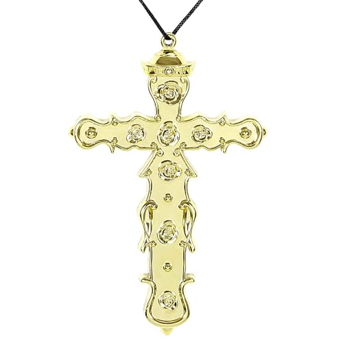 W WIDMANN MILANO Party Fashion 76168 - Kette, goldenes Kreuz, Schmuck, Kostümaccessoire, Priester, Bischöfe, Pfarrer, Mottoparty, Karneval W WIDMANN MILANO Party Fashion 76168 - Kette, goldenes Kreuz, Schmuck, Kostümaccessoire, Priester, Bischöfe, Pfarrer, Mottoparty, Karneval von W WIDMANN MILANO Party Fashion