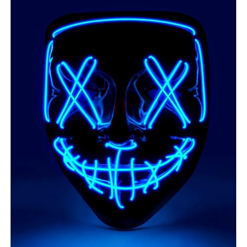 W WIDMANN MILANO Party Fashion - Gruselige LED Maske, leuchtendes Gesicht, Psychopath, Dämon, Halloween von W WIDMANN MILANO Party Fashion