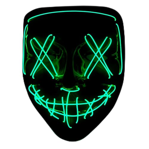 W WIDMANN MILANO Party Fashion - Gruselige LED Maske, leuchtendes Gesicht, Psychopath, Dämon, Halloween von W WIDMANN MILANO Party Fashion