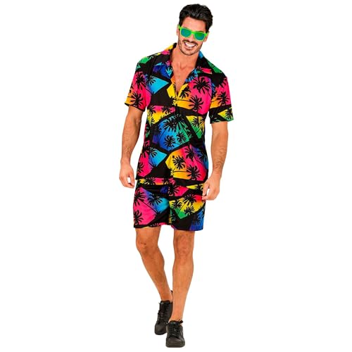 W WIDMANN MILANO Party Fashion - Hawaii Outfit, kurzarm Hemd und Shorts, Blumen, Aloha, Strand Party, Verkleidung von W WIDMANN MILANO Party Fashion