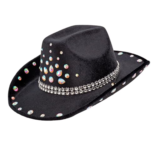 W WIDMANN MILANO Party Fashion - Hut Cowgirl oder Cowboy mit Diamanten, für Erwachsene, Accessoire Karneval, Junggesellenabschied W WIDMANN MILANO Party Fashion - Hut Cowgirl oder Cowboy mit Diamanten, für Erwachsene, Accessoire Karneval, Junggesellenabschied von W WIDMANN MILANO Party Fashion