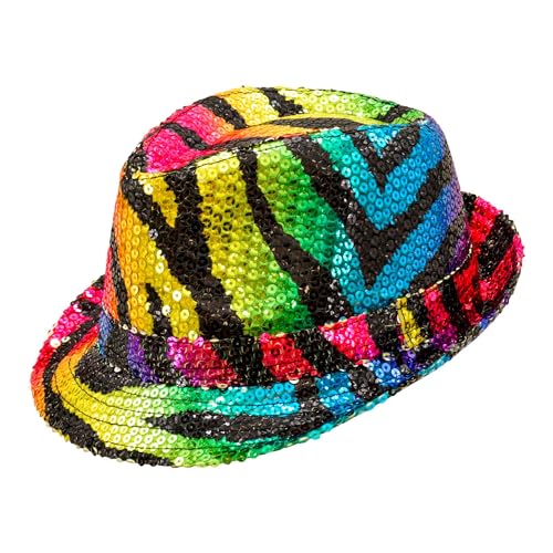 W WIDMANN MILANO Party Fashion - Hut mit Pailletten, Fedora in verschiedenen Farben und Mustern, Accessoire für Faschingskostüme von W WIDMANN MILANO Party Fashion