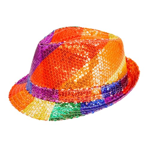 W WIDMANN MILANO Party Fashion - Hut mit Pailletten, Fedora in verschiedenen Farben und Mustern, Accessoire für Faschingskostüme von W WIDMANN MILANO Party Fashion