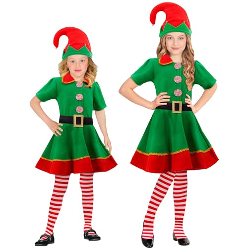 W WIDMANN MILANO Party Fashion - Kinderkostüm Elf, Kleid, Santas kleiner Helfer, Kobold, Wichtel, Fee, Weihnachtskostüm von W WIDMANN MILANO Party Fashion