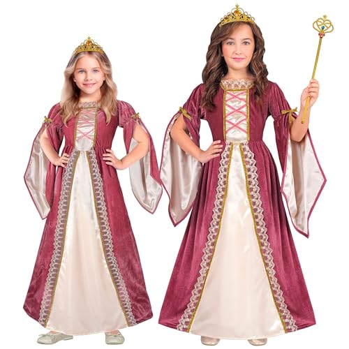 W WIDMANN MILANO Party Fashion - Kinderkostüm Mittelalter Prinzessin, Kleid mit Krone, Königin, Märchen Kostüm von W WIDMANN MILANO Party Fashion