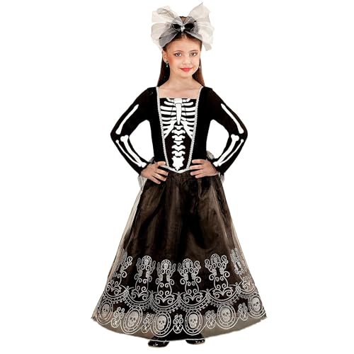 Widmann - Kinderkostüm Skeletria, Kleid, Haarreif mit Schleife, Juwel und Tüll, Halloween, Karneval, Mottoparty Widmann - Kinderkostüm Skeletria, Kleid, Haarreif mit Schleife, Juwel und Tüll, Halloween, Karneval, Mottoparty von W WIDMANN MILANO Party Fashion