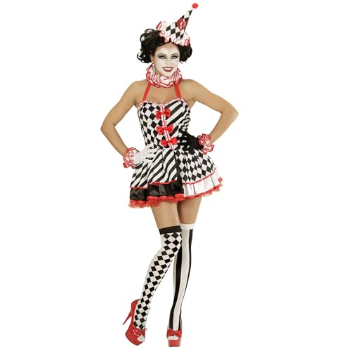 Widmann - Kostüm Pierrot Girl, Kleid, Halskrause, Manschetten und Mini Hut, Clown, Karneval, Mottoparty Widmann - Kostüm Pierrot Girl, Kleid, Halskrause, Manschetten und Mini Hut, Clown, Karneval, Mottoparty von W WIDMANN MILANO Party Fashion