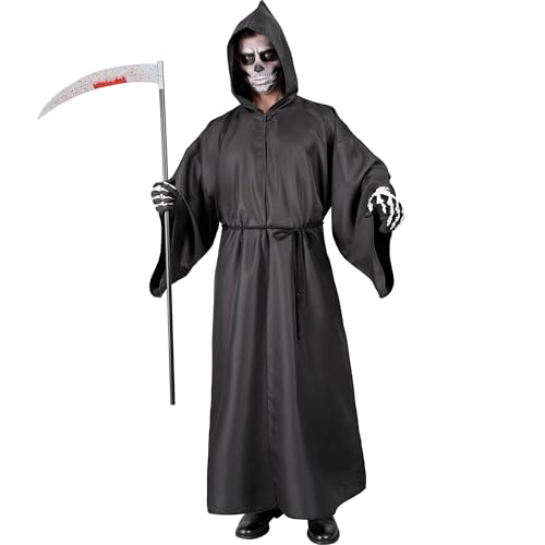 W WIDMANN MILANO Party Fashion - Kostüm Sensenmann, Robe mit Kapuze, Grim Reaper, Totengräber, Halloween Verkleidung von W WIDMANN MILANO Party Fashion