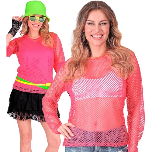 W WIDMANN MILANO Party Fashion - Netzoberteil für Damen, Netzshirt, neon T-Shirt für Festival und Karneval W WIDMANN MILANO Party Fashion - Netzoberteil für Damen, Netzshirt, neon T-Shirt für Festival und Karneval von W WIDMANN MILANO Party Fashion