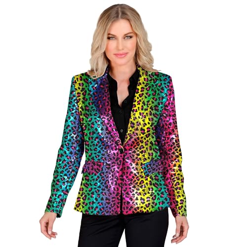 W WIDMANN MILANO Party Fashion - Party Fashion Blazer mit Pailletten für Damen, Disco Fever, Schlagermove, Jackett, Animal Print von W WIDMANN MILANO Party Fashion