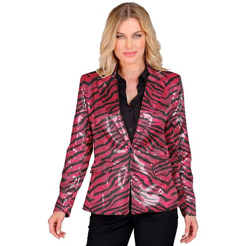 W WIDMANN MILANO Party Fashion - Party Fashion Blazer mit Pailletten für Damen, Schlagermove, Jackett, Animal Print, Festival, Faschingskostüme von W WIDMANN MILANO Party Fashion