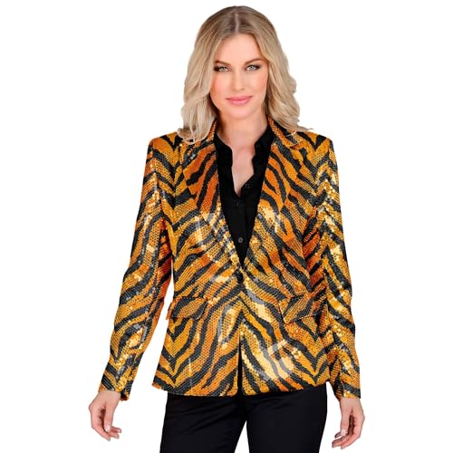 W WIDMANN MILANO Party Fashion - Party Fashion Blazer mit Pailletten für Damen, Schlagermove, Jackett, Animal Print, Festival, Faschingskostüme von W WIDMANN MILANO Party Fashion