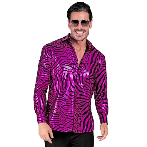 W WIDMANN MILANO Party Fashion - Party Fashion Hemd, Zebra Muster, Animal Print, Tierkostüm, Showmen, 80er Jahre, Disco Fever von W WIDMANN MILANO Party Fashion