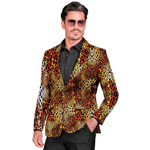 W WIDMANN MILANO Party Fashion - Party Fashion Jackett, Leopardenmuster, Anzugjacke, Animal Print, Tierkostüm von W WIDMANN MILANO Party Fashion