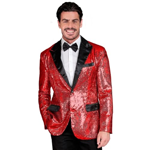 W WIDMANN MILANO Party Fashion - Party Fashion Jackett mit Pailletten für Herren, Satin, Disco Fever, Schlagermove von W WIDMANN MILANO Party Fashion