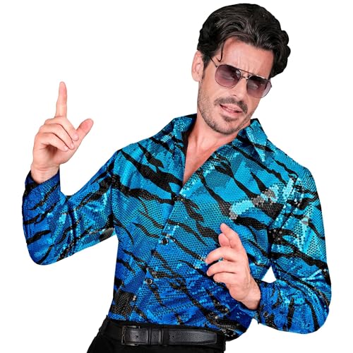W WIDMANN MILANO Party Fashion - Party Fashion Pailletten Hemd für Herren, Disco Fever, Schlagermove, Animal Print, Herrenhemd W WIDMANN MILANO Party Fashion - Party Fashion Pailletten Hemd für Herren, Disco Fever, Schlagermove, Animal Print, Herrenhemd von W WIDMANN MILANO Party Fashion