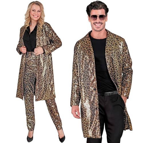 W WIDMANN MILANO Party Fashion - Party Fashion Pailletten Mantel, Party Outfit, Jacke, Disco Fever, Animal Print, Festival, Faschingskostüme von W WIDMANN MILANO Party Fashion