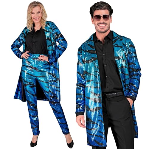 W WIDMANN MILANO Party Fashion - Party Fashion Pailletten Mantel, Party Outfit, Jacke, Disco Fever, Animal Print, Festival, Faschingskostüme von W WIDMANN MILANO Party Fashion