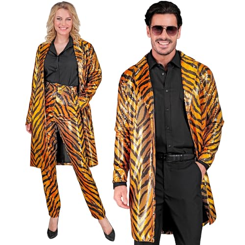 W WIDMANN MILANO Party Fashion - Party Fashion Pailletten Mantel, Party Outfit, Jacke, Disco Fever, Animal Print, Festival, Faschingskostüme von W WIDMANN MILANO Party Fashion