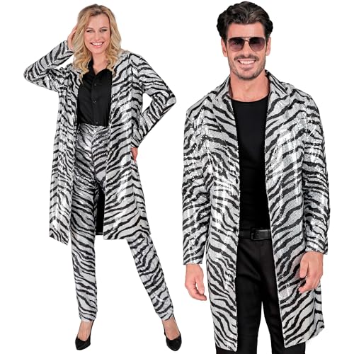 W WIDMANN MILANO Party Fashion - Party Fashion Pailletten Mantel, Party Outfit, Jacke, Disco Fever, Animal Print, Festival, Faschingskostüme von W WIDMANN MILANO Party Fashion