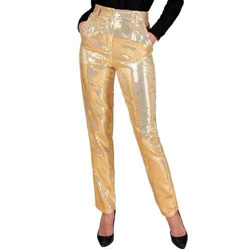 W WIDMANN MILANO Party Fashion - Party Fashion Paillettenhose für Damen, Disco Fever, Schlagermove, Damenhose von W WIDMANN MILANO Party Fashion