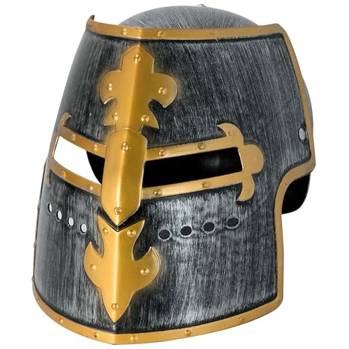 W WIDMANN MILANO Party Fashion - Ritter Helm mit Visier für Kinder, aus Hartplastik, Mittelalter Soldat, Kindergröße W WIDMANN MILANO Party Fashion - Ritter Helm mit Visier für Kinder, aus Hartplastik, Mittelalter Soldat, Kindergröße von W WIDMANN MILANO Party Fashion