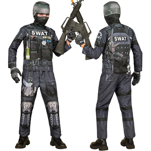 W WIDMANN MILANO Party Fashion - SWAT Kinderkostüm, Set mit Maske, komplettes Outfit für Halloween und Karneval W WIDMANN MILANO Party Fashion - SWAT Kinderkostüm, Set mit Maske, komplettes Outfit für Halloween und Karneval von W WIDMANN MILANO Party Fashion