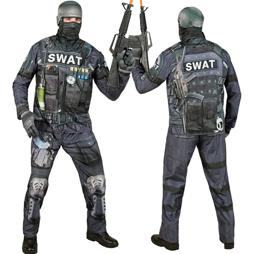 W WIDMANN MILANO Party Fashion - SWAT Kostüm Set mit Maske, komplettes Outfit für Halloween und Karneval W WIDMANN MILANO Party Fashion - SWAT Kostüm Set mit Maske, komplettes Outfit für Halloween und Karneval von W WIDMANN MILANO Party Fashion