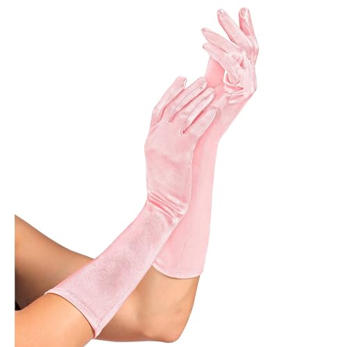 W WIDMANN MILANO Party Fashion - Satin Handschuhe mit Elasthan-Anteil, 1 Paar, Länge 40 cm, Accessoire, 20er Jahre, Karneval von W WIDMANN MILANO Party Fashion