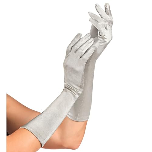 W WIDMANN MILANO Party Fashion - Satin Handschuhe mit Elasthan-Anteil, 1 Paar, Länge 40 cm, Accessoire, 20er Jahre, Karneval von W WIDMANN MILANO Party Fashion