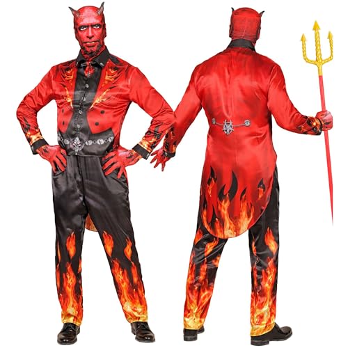 W WIDMANN MILANO Party Fashion - Teufel Kostüm Set mit Maske, Herren, komplettes Outfit für Halloween und Karneval W WIDMANN MILANO Party Fashion - Teufel Kostüm Set mit Maske, Herren, komplettes Outfit für Halloween und Karneval von W WIDMANN MILANO Party Fashion