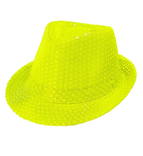 WIDMANN MILANO PARTY FASHION - Fedora Hut, neon, 80er Jahre, Accessoire für Fasching von W WIDMANN MILANO Party Fashion