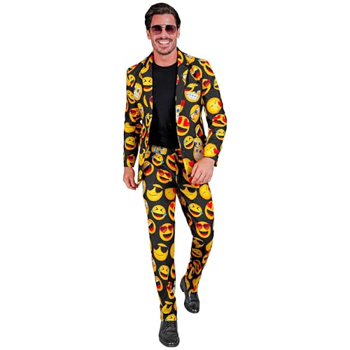 WIDMANN MILANO PARTY FASHION - Kostüm Party Fashion Anzug Emoji, Jackett und Hose, Smiley, Showmen, Mottoparty von W WIDMANN MILANO Party Fashion