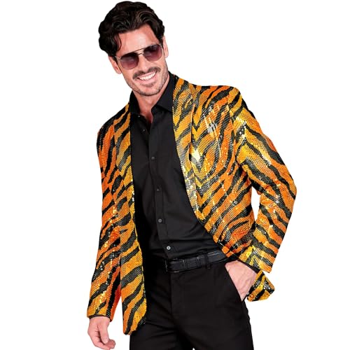 W WIDMANN MILANO Party Fashion - Party Fashion Jackett mit Pailletten für Herren, Disco Fever, Anzugjacke, Schlagermove, Animal Print von W WIDMANN MILANO Party Fashion