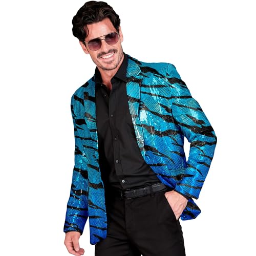 W WIDMANN MILANO Party Fashion - Party Fashion Jackett mit Pailletten für Herren, Disco Fever, Anzugjacke, Schlagermove, Animal Print von W WIDMANN MILANO Party Fashion